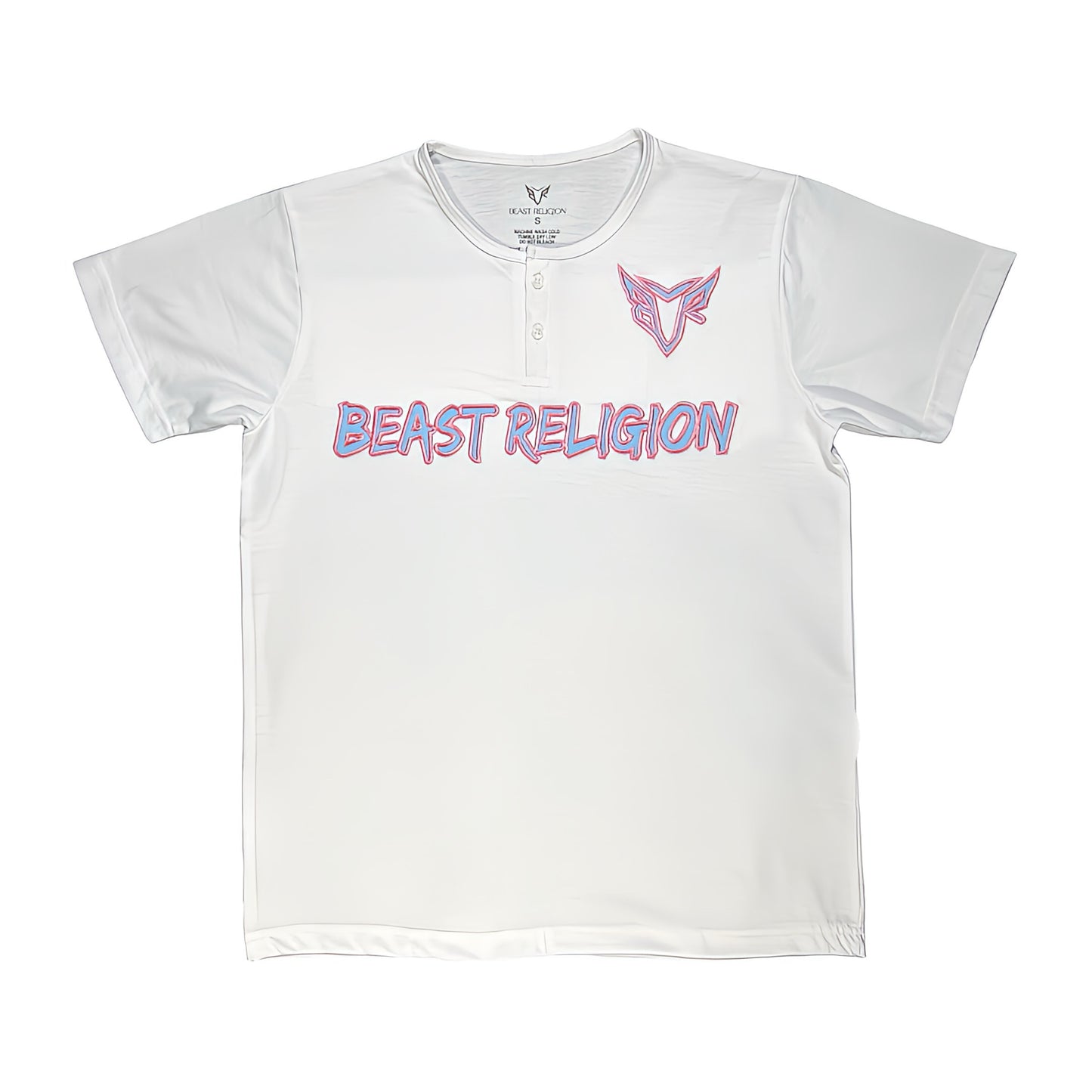 BR Summer Embroidered Henley Shirt