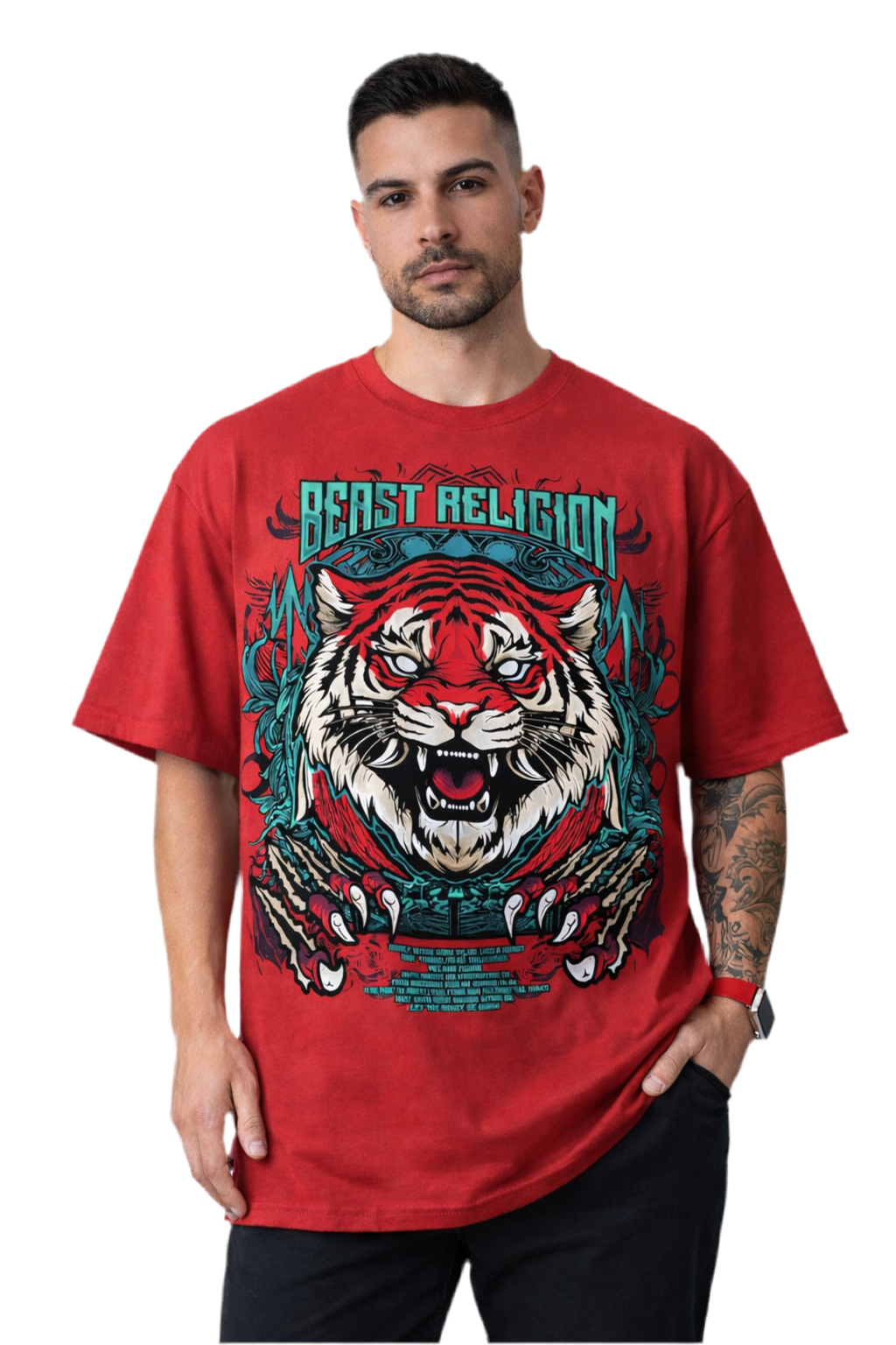 Oversized “Savage Tiger Shirt” Multi Colors