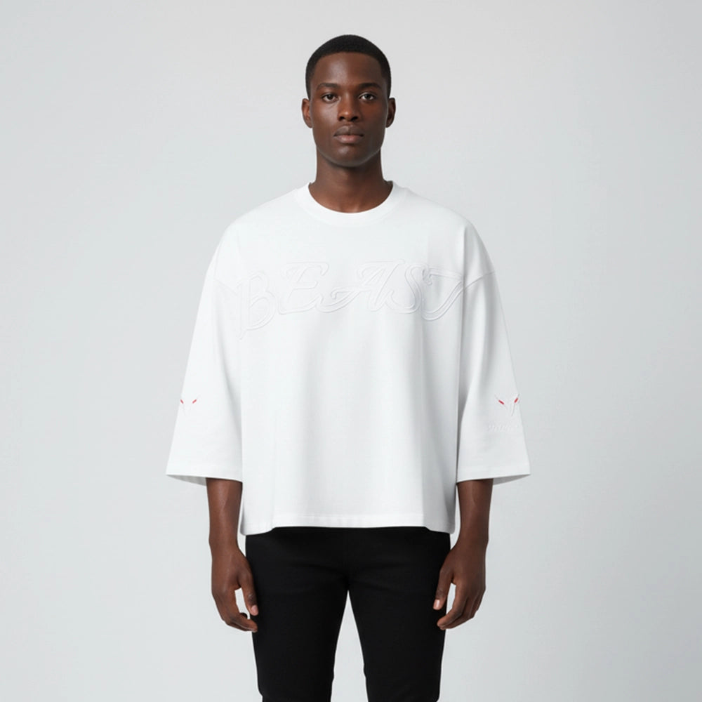 Beast Religion Oversized Cropped Tee
