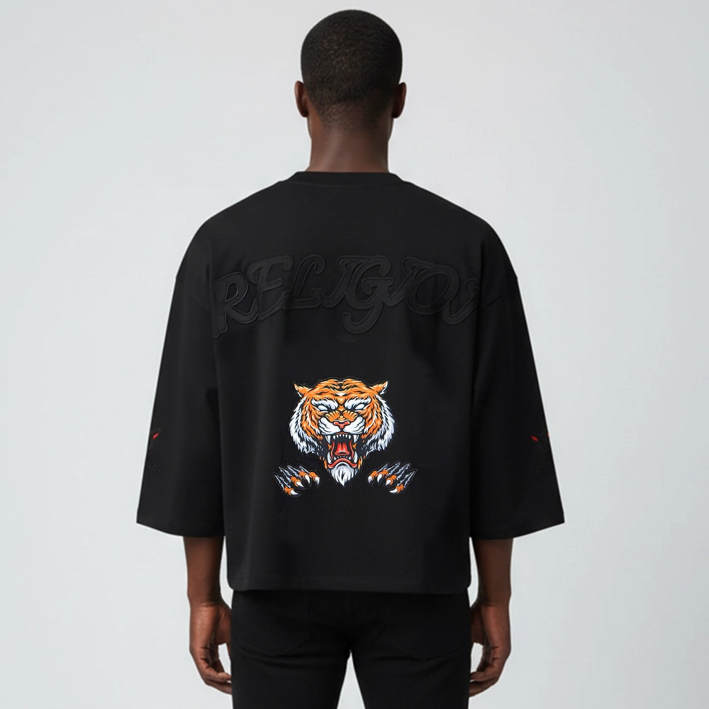 Beast Religion Oversized Cropped Tee