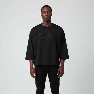 Beast Religion Oversized Cropped Tee