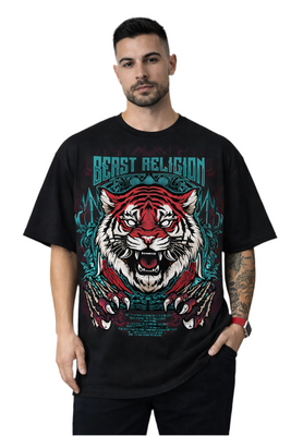 Oversized “Savage Tiger Shirt” (Black)