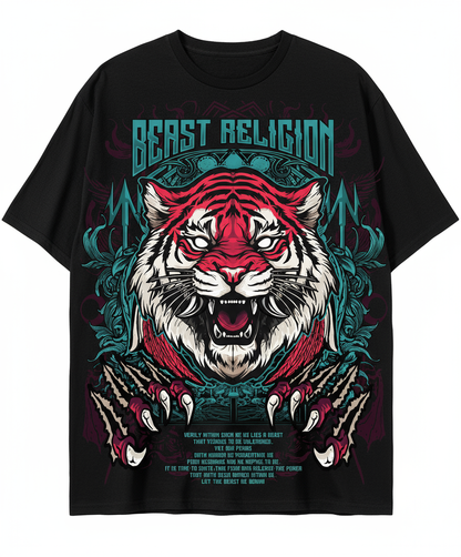 Oversized “Savage Tiger Shirt” (Black)