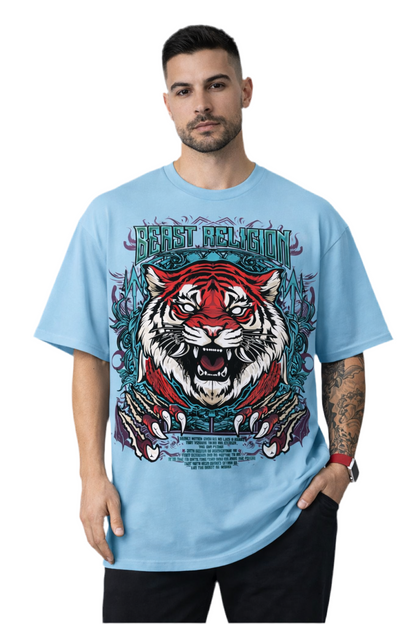 Oversized “Savage Tiger Shirt” (Blue)