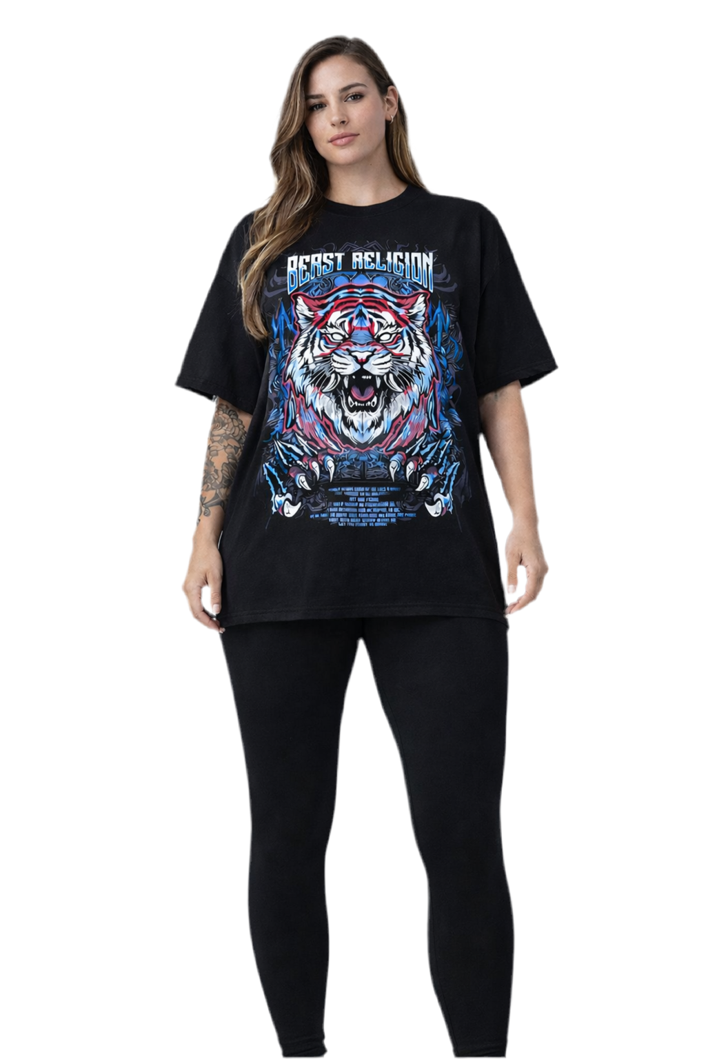 Pink Tiger Best Religion oversize fashion T Shirt