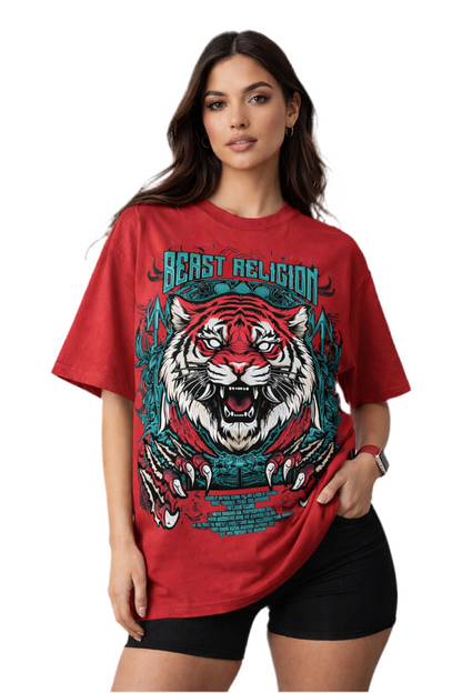 Oversized “Savage Tiger Shirt” Multi Colors